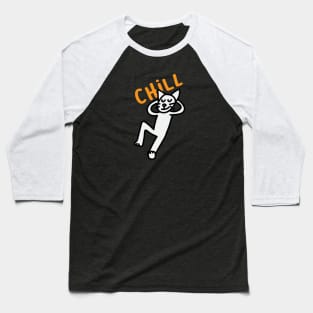 Chills Cat Drawing Baseball T-Shirt